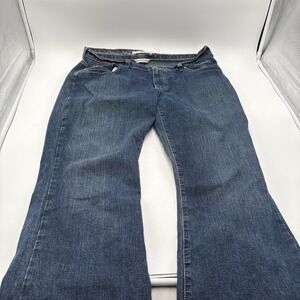 Tommy Hilfiger Low Rise Flare Jeans Size 36W 30L Dark Blue Washed Five Pocket
